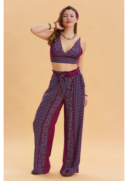 Beli Lastikli Kuşak Detaylı Yazlık Pantolon