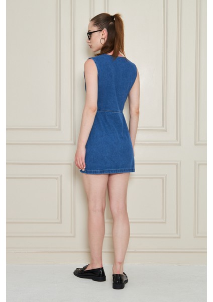 Dugmeli Kisa Kot Elbise modelleri