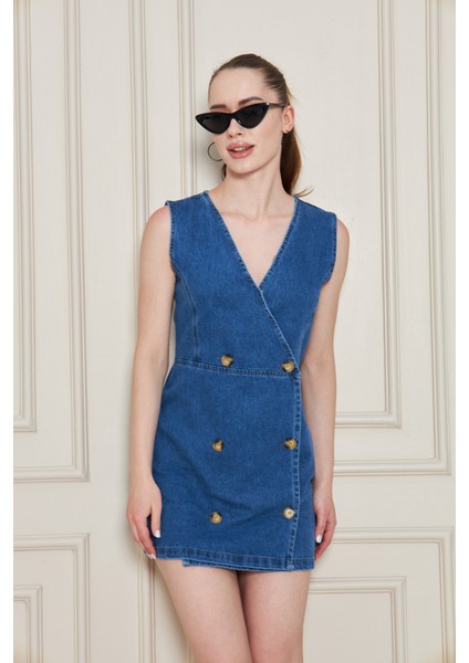 Dugmeli Kisa Kot Elbise indirimleri