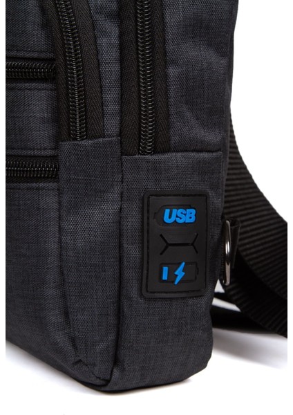 Siyah Mavi Keten Çok Fonksiyonlu Kulaklı Ve Usb Çıkışlı, Askılı Çapraz Göğüs, Omuz Ve Bel Çantası indirimleri