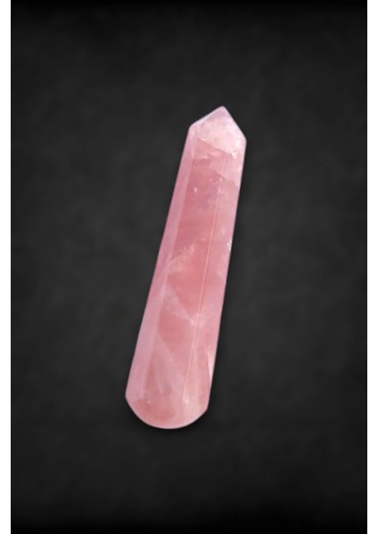 Doğal Pembe Kuvars Masaj Çubuğu 105-3
