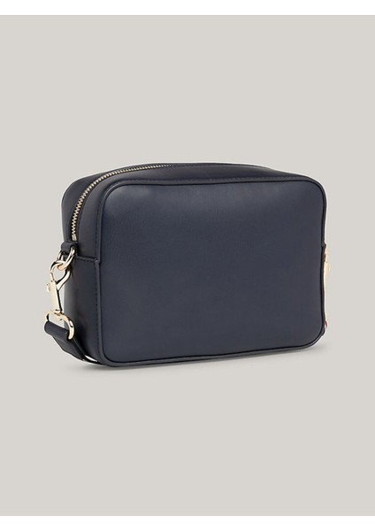 Kadın Deri Logolu Ayarlanabilir Askılı Günlük Kullanıma Uygun Lacivert Omuz Çantası - Şık Tasarım fiyatları