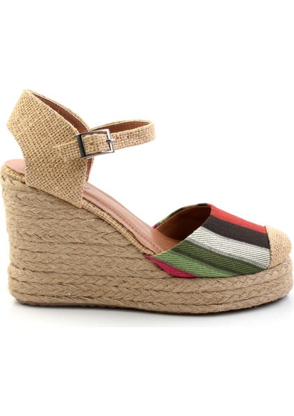 Kalın Çizgili Kadın Espadril K01874414604