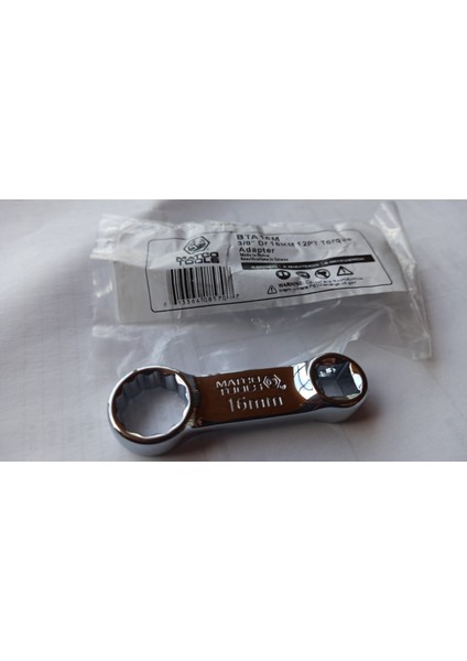3/8" Sürücü Tork Adaptörü - 16MM Tork Adaptörü BTA16M 3/8'' Dr 16MM 12PT Torquen Adapter Matco Tools