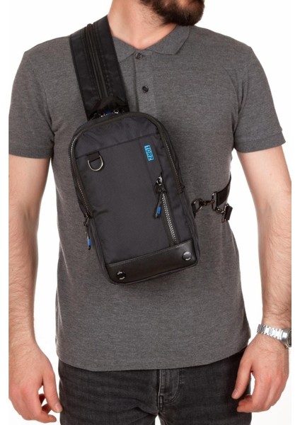 Erkek Çapraz Göğüs Ve Sırt Çantası Bodybag Fonksiyonel Su Geçirmez Kumaş Tablet Omuz Çanta