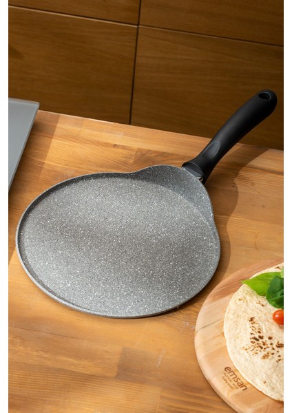 Krep Tava rosa Granit Krep Tavası 26 cm Yapışmaz Taban Gri Granit 26 cm Granit 1 Parça Tr