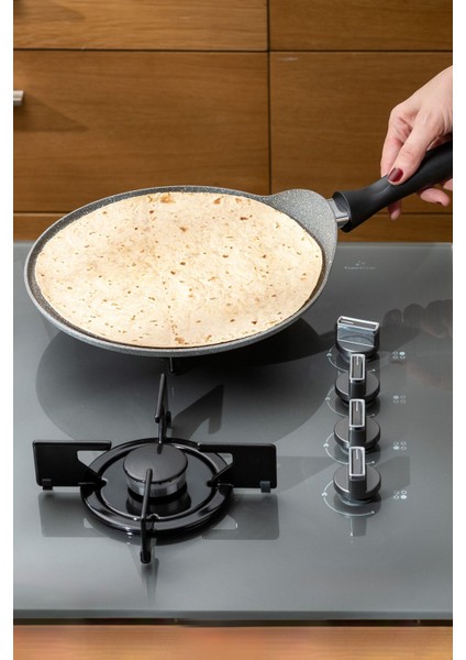 Krep Tava rosa Granit Krep Tavası 26 cm Yapışmaz Taban Gri Granit 26 cm Granit 1 Parça Tr fırsatları