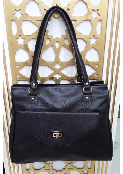 Hediyelik Günlük Iş Dört Cepli Koldan Askılı Büyük Boy Klasik Anne Kadın Çanta