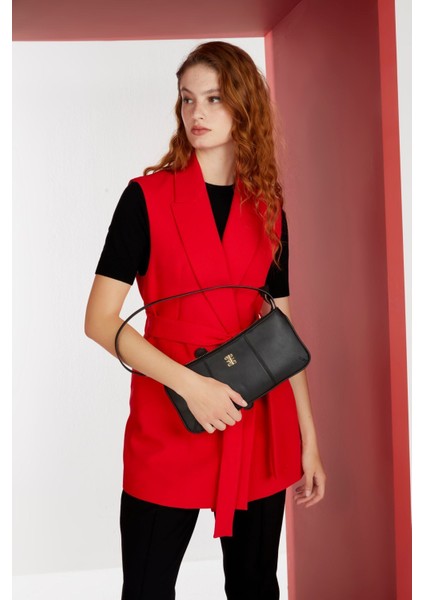 Siyah Yeni Lux Soft Asos Kadın Omuz Çantası 05PO22Y1564