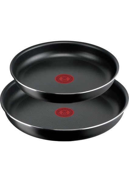 Titanyum Titanyum Ingenio Simple Cook 1x Küçük Set - 3 Parça Difüzyon Taban Fr Izgara Tavası Siyah