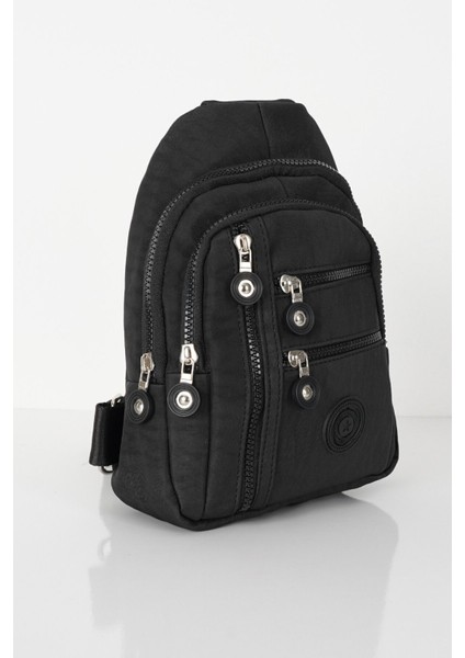 Unisex Siyah Çapraz Askılı Göğüs Çantası, Çok Bölmeli Günlük Omuz Çantası, Bodybag fırsatları