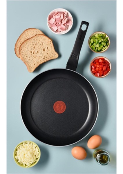Çelik B5560553 Titanyum 1x Simple Cook 26 cm Tava - 2100118536 26 cm Granit Renkli Kızartma Tavası