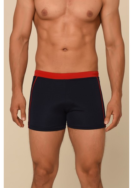 Aquaviva Erkek Lacivert-Kırmızı Ara Biyeli Şort Mayo fiyatları
