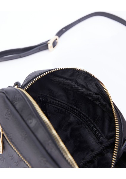 Yeni Siyah Print Kadın Omuz Çantası 05PO22Y1566 fırsatları