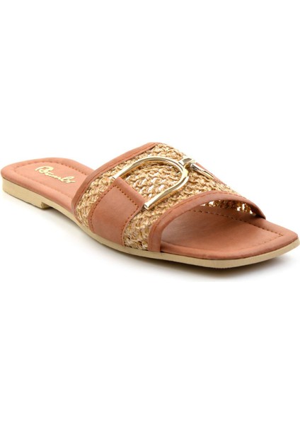 Kadın Terlik Vizon Taba Renkli Tekstil Malzeme ile Rahat Kullanım İçin Tasarlandı fiyatları