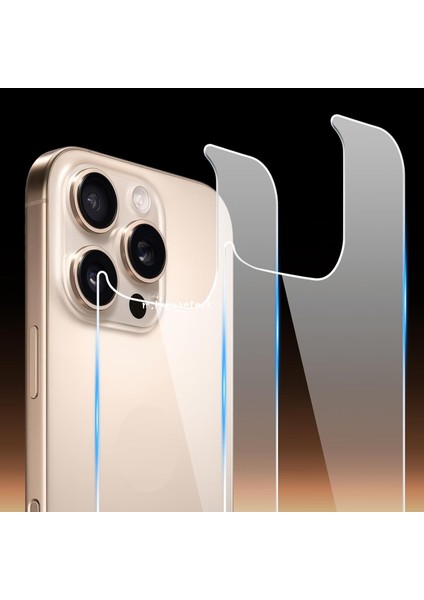 Apple iPhone 16 Pro Şeffaf Kaplama Arka ve Yan Çerceve Full Body Esnek Kasa Koruyucu Hydrojel Çizilmez