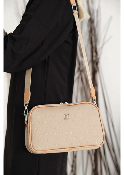 Justpolo Kadın Vizon 6 Bölmeli Çanta Cüzdan Takımı fırsatları