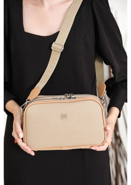 Justpolo Kadın Vizon 6 Bölmeli Çanta Cüzdan Takımı indirimleri