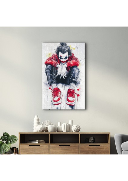 Chaos In Crimson - Cam Duvar Tablosu