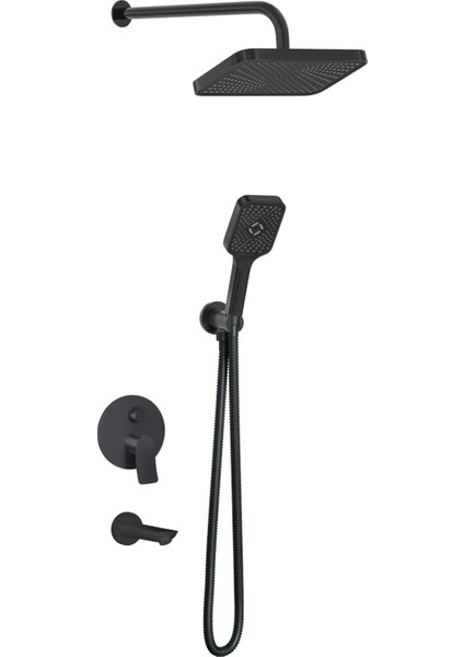 VS-4414 Valero Matt Black 3 Yol Ank. Duş Seti