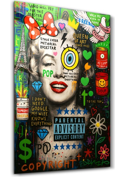 Queen Of Pop - Iconic Graffiti Cam Duvar Tablosu