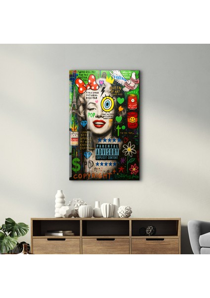 Queen Of Pop - Iconic Graffiti Cam Duvar Tablosu