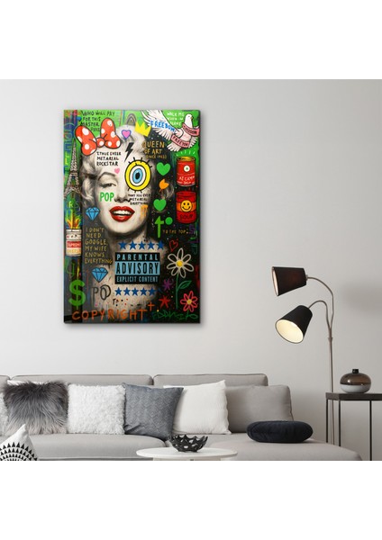 Queen Of Pop - Iconic Graffiti Cam Duvar Tablosu