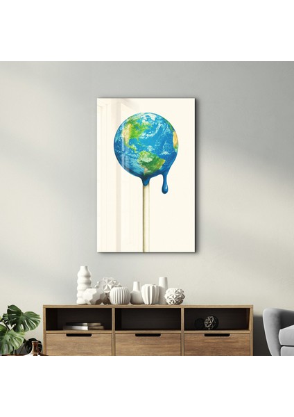 Melting Earth - Surreal Pop Cam Duvar Tablosu