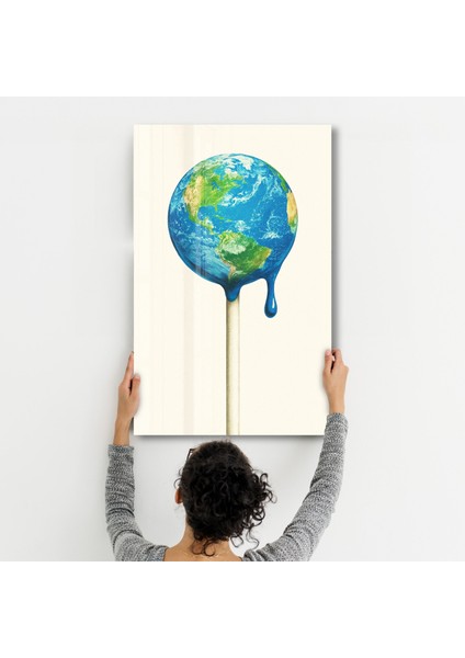 Melting Earth - Surreal Pop Cam Duvar Tablosu