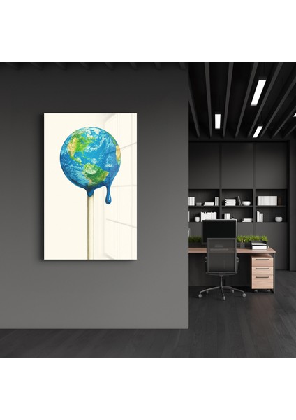 Melting Earth - Surreal Pop Cam Duvar Tablosu