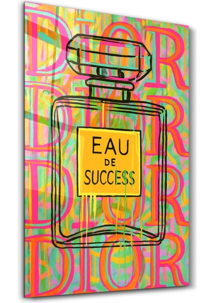 Eau De Success - Pop Luxe Cam Duvar Tablosu