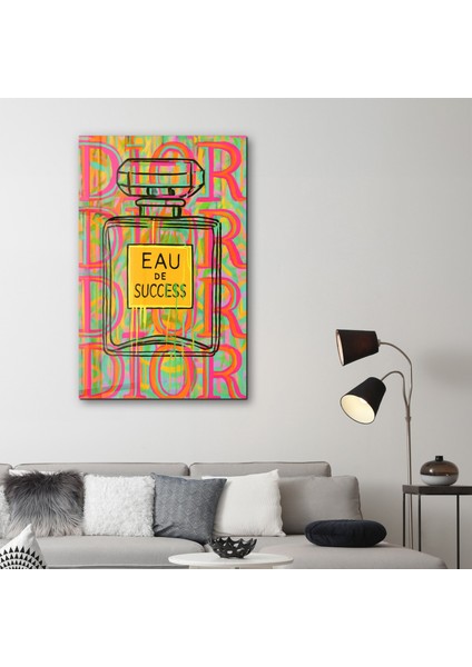 Eau De Success - Pop Luxe Cam Duvar Tablosu