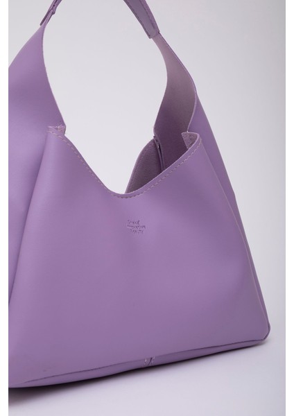 Lila Shk19 Deri, Çıtçıtlı, Tek Bölmeli, Fermuarlı Makyaj Çantalı, El, Kol Ve Omuz Çantası fırsatları