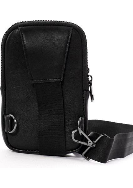 Siyah Çift Gözlü Çapraz Göğüs Omuz Çantası modelleri