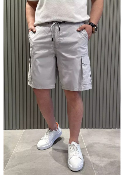 Kargo Cepli Bel Bağcıklı Erkek Şort P-00015442
