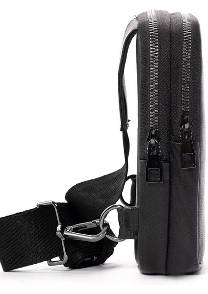 Siyah Çift Gözlü Çapraz Göğüs Omuz Çantası fırsatları