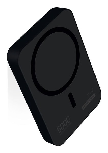 5000 Mah 15W Magsafe Destekli Txm5 Powerbank – Kablosuz Şarj + Stand Tasarım Siyah