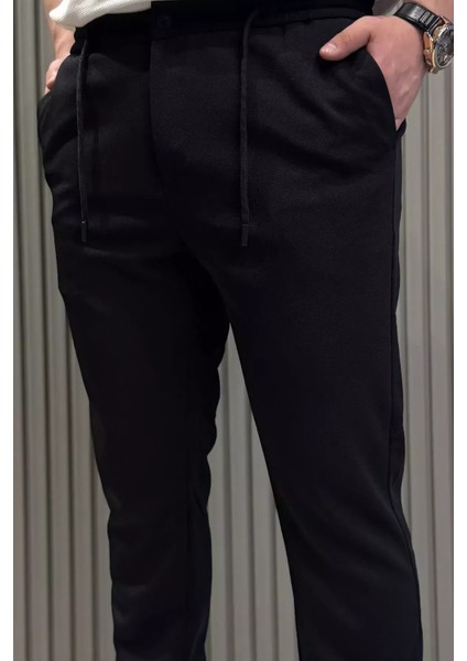 Bel Bağcıklı Düz Paça Erkek Jogger Pantolon P-00015473 fırsatları