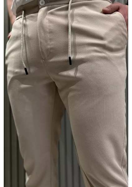 Bel Bağcıklı Düz Paça Erkek Jogger Pantolon P-00015473 fırsatları