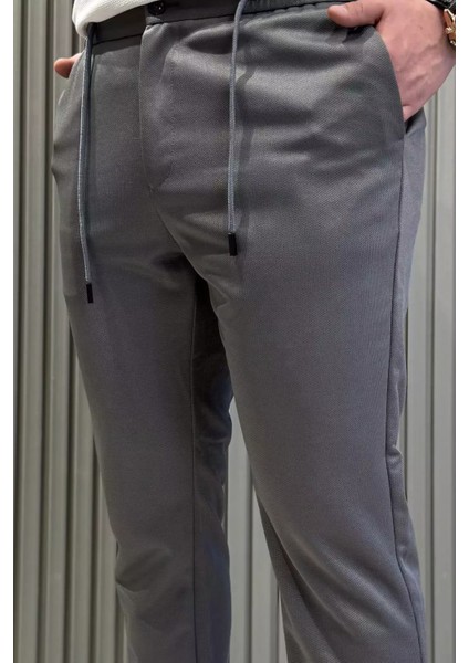 Bel Bağcıklı Düz Paça Erkek Jogger Pantolon P-00015473 fırsatları