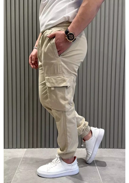 Bel ve Paça Lastikli Kargo Cepli Erkek Pantolon P-00015481 fiyatları
