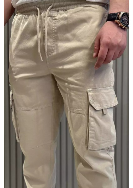 Bel ve Paça Lastikli Kargo Cepli Erkek Pantolon P-00015481 fırsatları