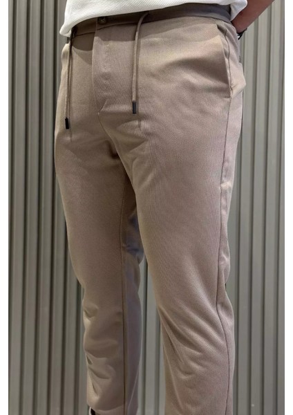 Bel Bağcıklı Düz Paça Erkek Jogger Pantolon P-00015473 fırsatları