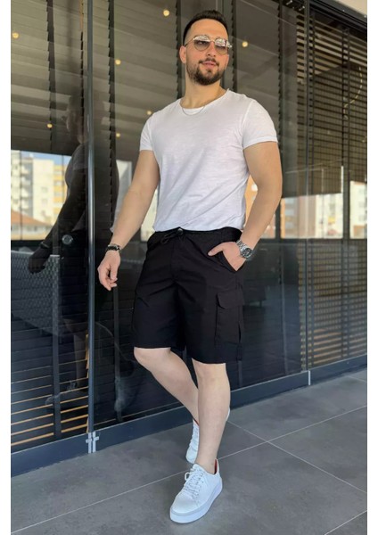 Kargo Cepli Bel Bağcıklı Erkek Şort P-00015442 fiyatları