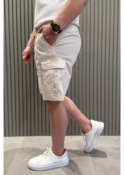 Kargo Cepli Bel Bağcıklı Erkek Şort P-00015442 fiyatları