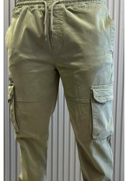Bel ve Paça Lastikli Kargo Cepli Erkek Pantolon P-00015481 fırsatları