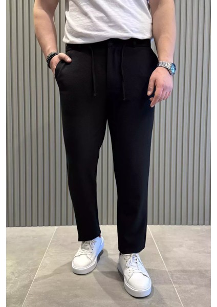 Bel Lastikli Fermuarlı Erkek Jogger Pantolon P-00015482