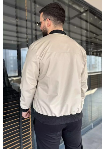 Erkek Astarlı Suni Deri Mevsimlik Mont P-00015478 modelleri