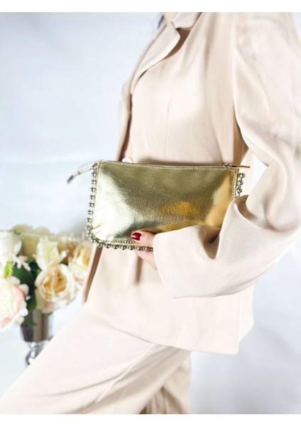 Kadın Gold Altın Zincirli Omuz Ve Kol Çantası fırsatları