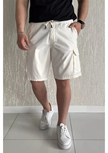 Kargo Cepli Bel Bağcıklı Erkek Şort P-00015442